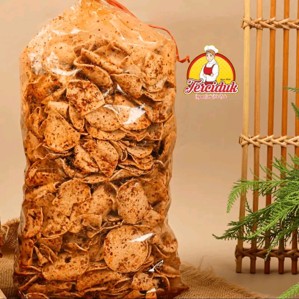 Basreng Koin Pedas Daun Jeruk 500gram