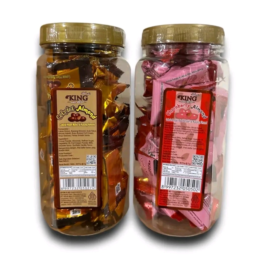 1 Toples Coklat Almond atau Strawberry Almond Coklat Premium