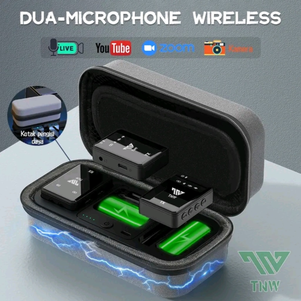 Microphone Wireless TNW N11 Untuk Bikin Konten Audio Video