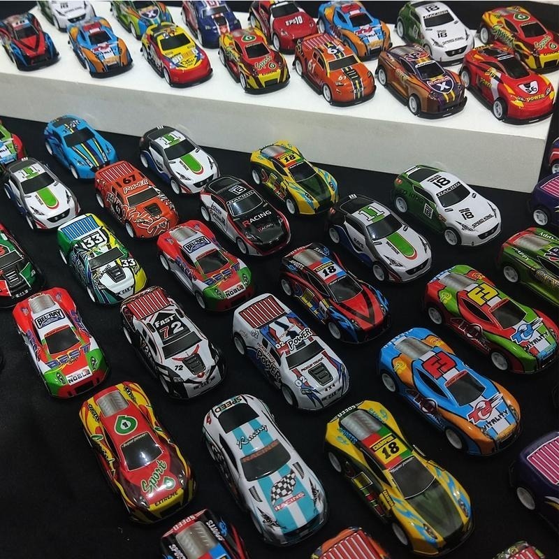 Mobil Mainan Anak Pullback Bahan Besi Alloy Isi 45pcs